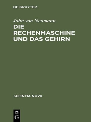 cover image of Die Rechenmaschine und das Gehirn